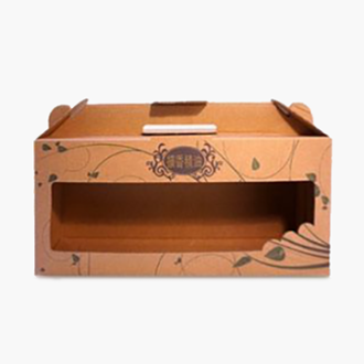 數位印刷三層牛皮瓦楞開洞手提盒