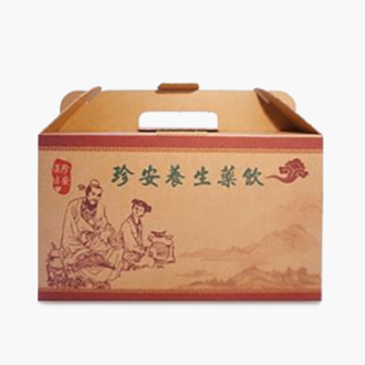 數位印刷三層牛皮瓦楞手提盒